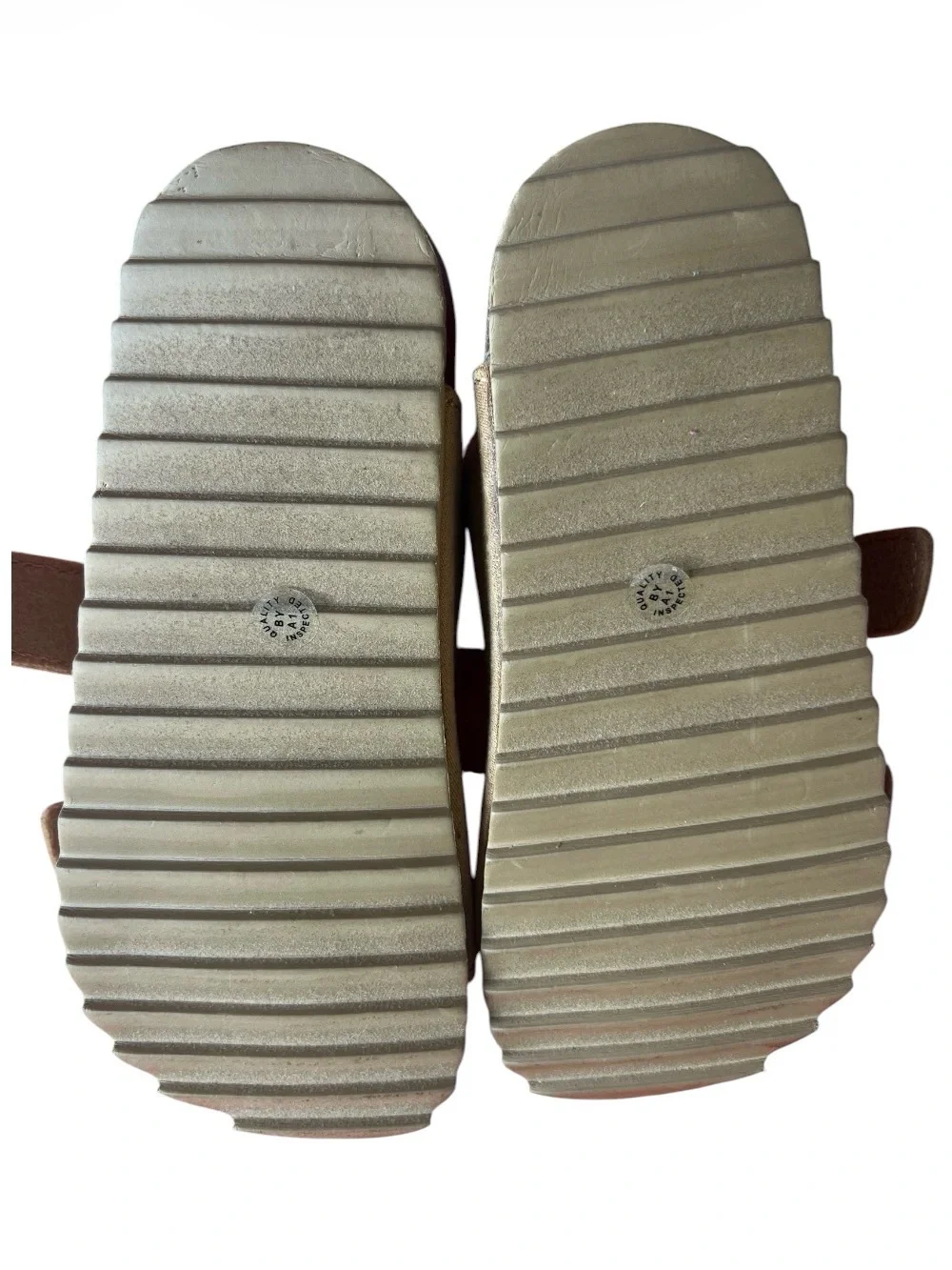 The Abouts Kids Suede Double-Buckle Sandals in Tan